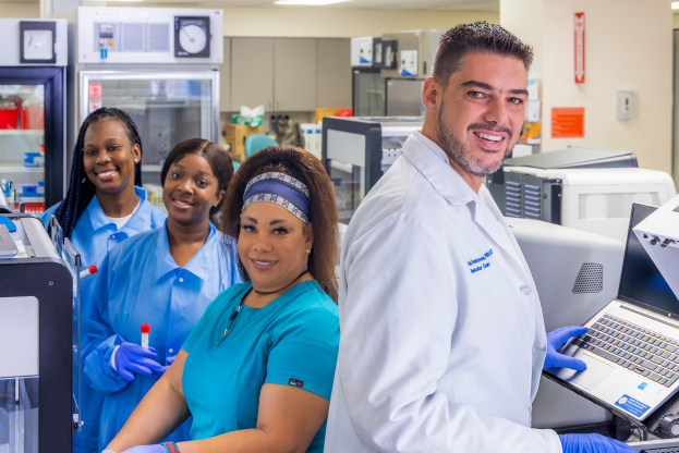 Four diverse members of the Allied Health team 