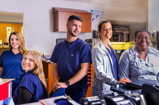 Diverse group of medical professionals at Memorial