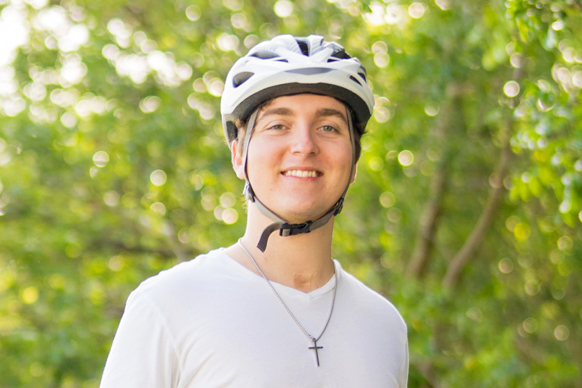 Adam’s Memorial Rehabilitation Institute team helped him with multiple traumatic injuries, including a severe brain injury and multiple infections.