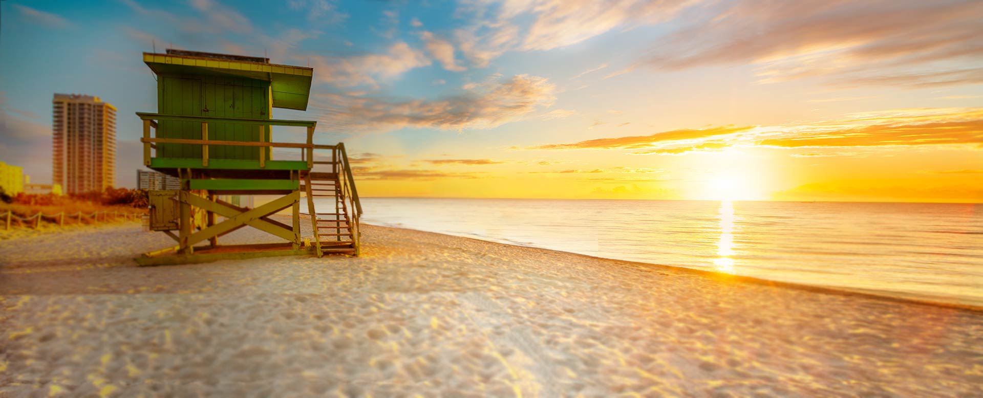 South Florida sunset at the beach