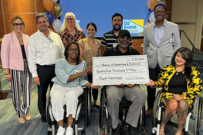 Memorial Sharks basketball team $25k check donation 2024